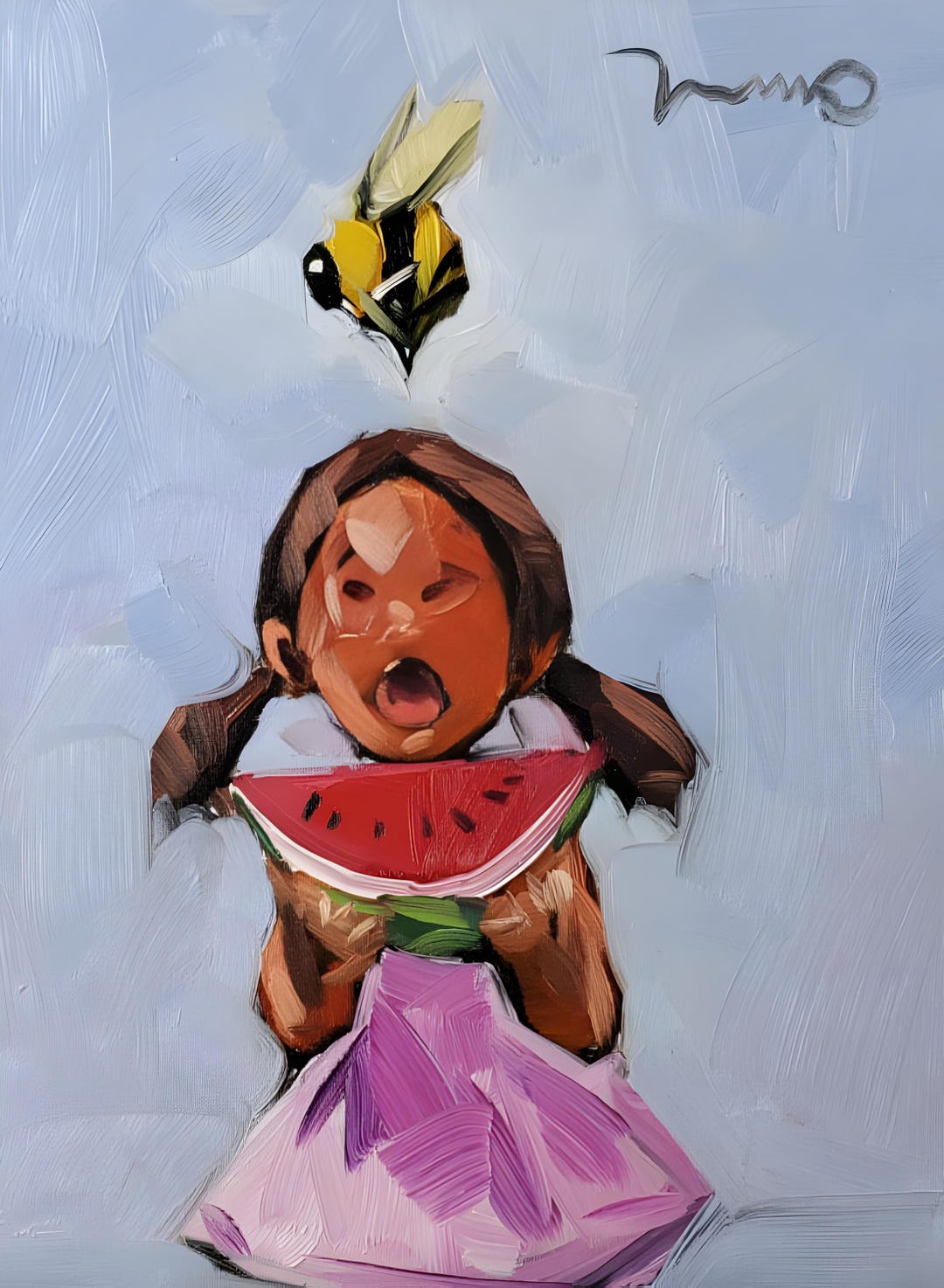 Child Whimsical Art PRINT of Oil Painting by Artist Jose TRUJILLO 16x20 ...