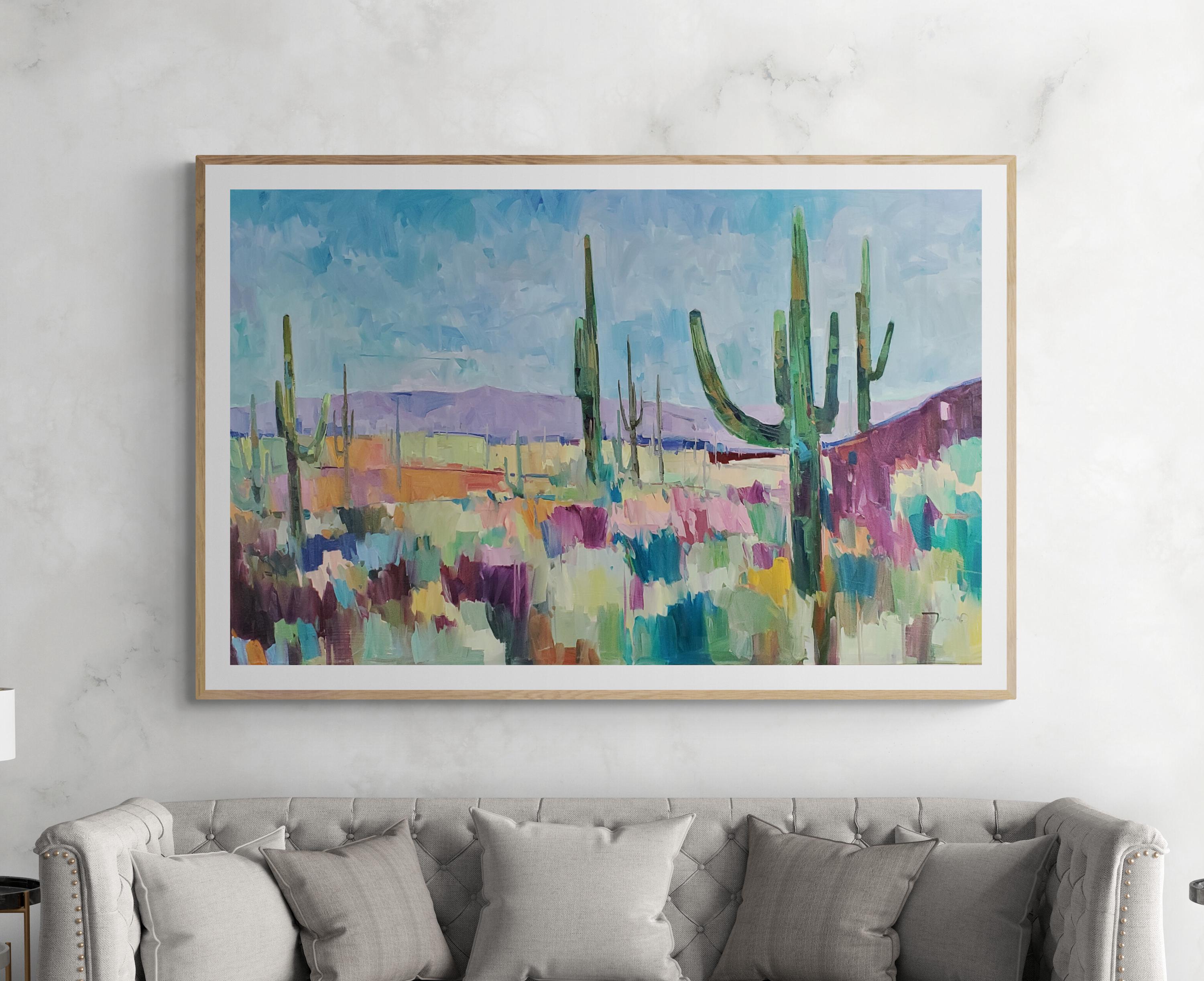 40x60 XXL Impressionist Desert Landscape Painting Canvas Art PRINT