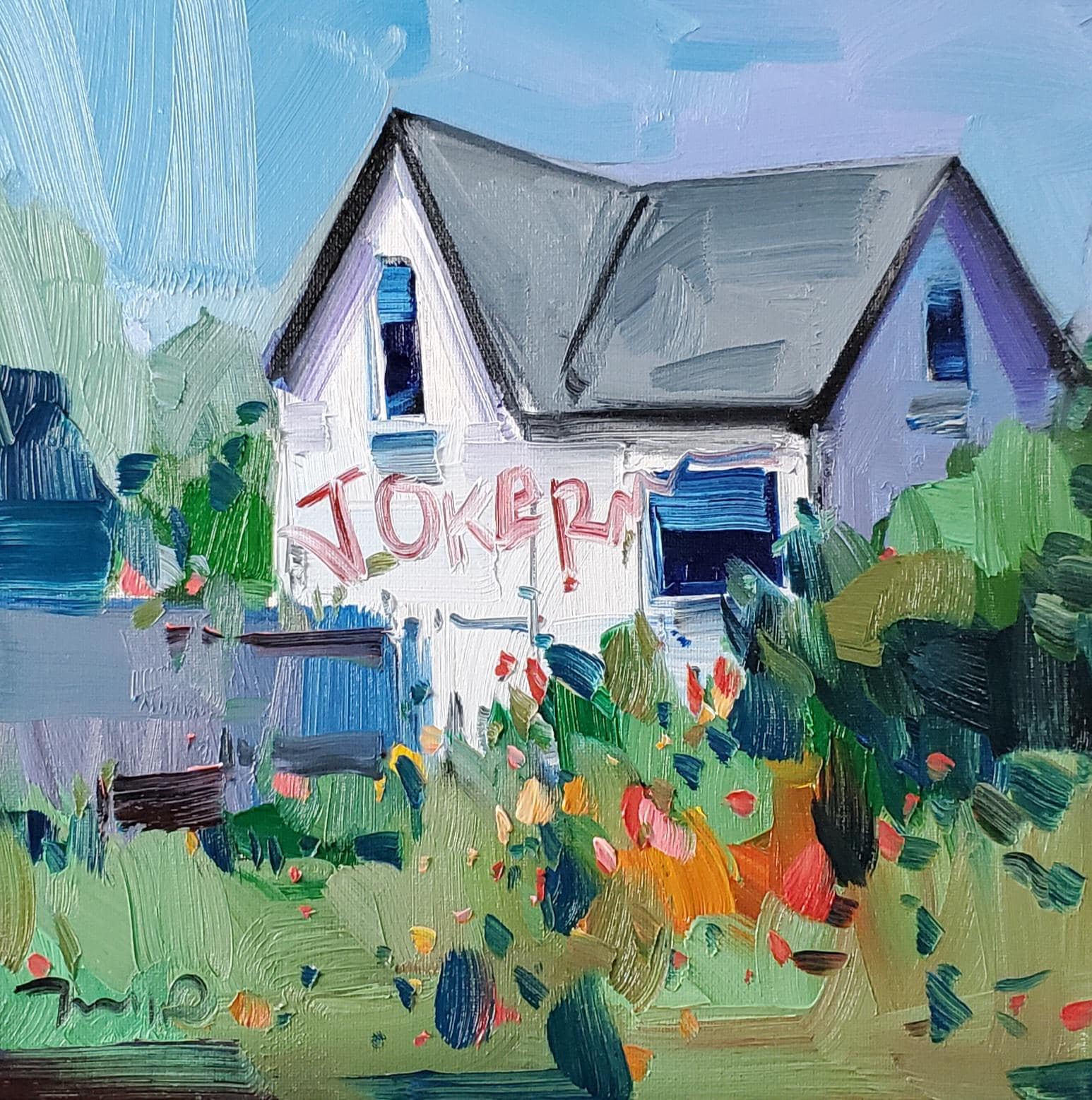 Abandoned House Art PRINT of Oil Painting by Artist Jose Trujillo