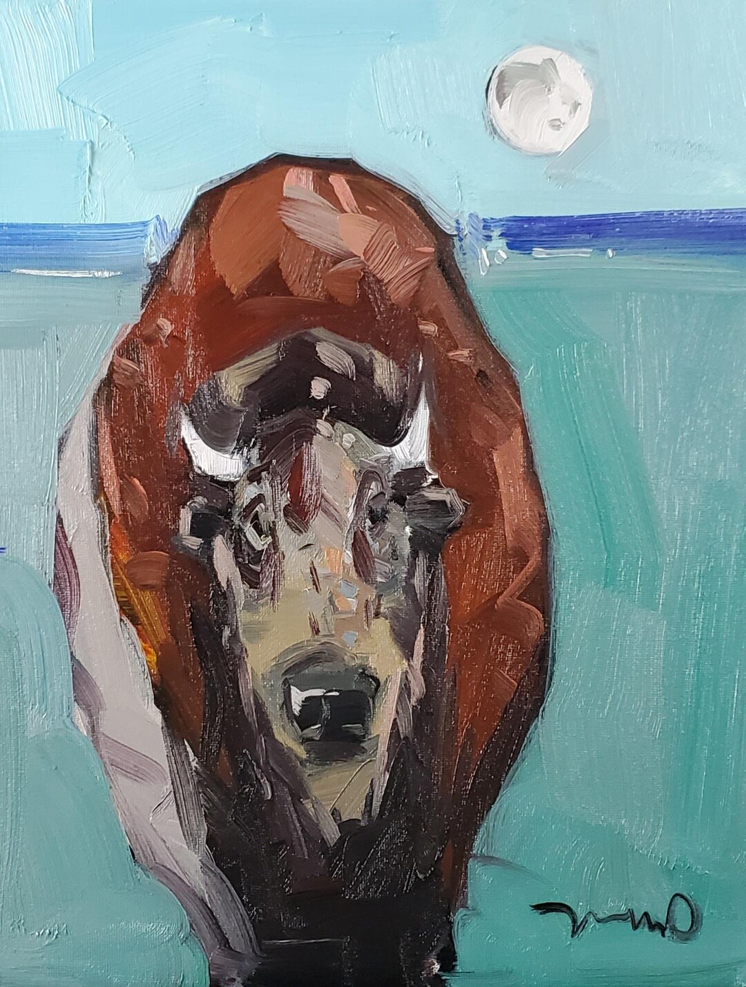 Buffalo Art PRINT of Oil Painting by Artist Jose Trujillo 16x20 - Etsy