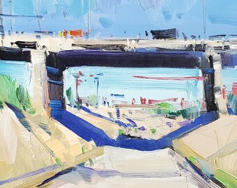 Jose Trujillo Große 40x40 cm Leinwand Impressionismus Wand Kunst Malerei Plein Air Stil Landschaft