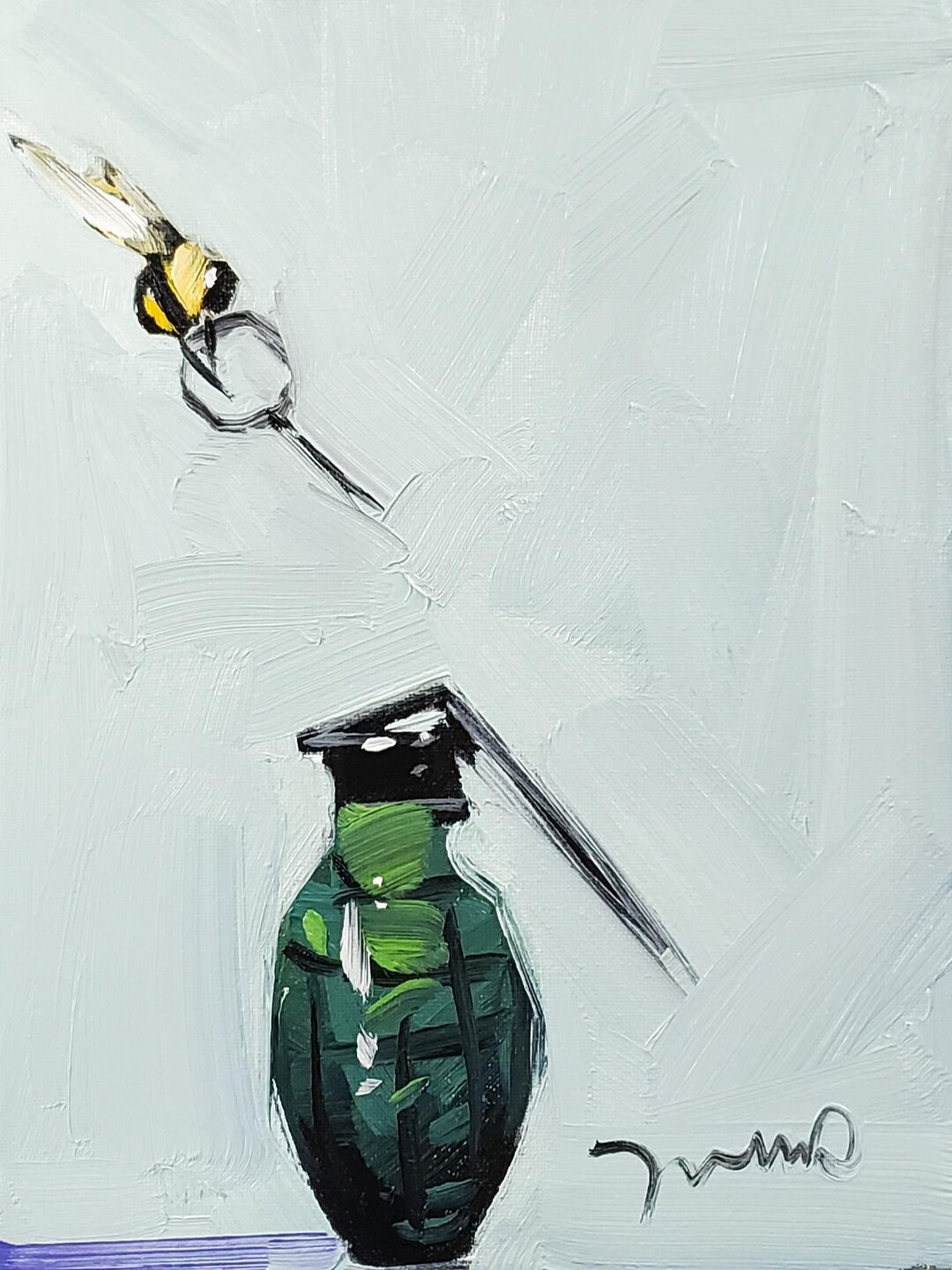 Grenade Bee PRINT of an Oil Painting by Artist Jose Trujillo 16x20 - Etsy
