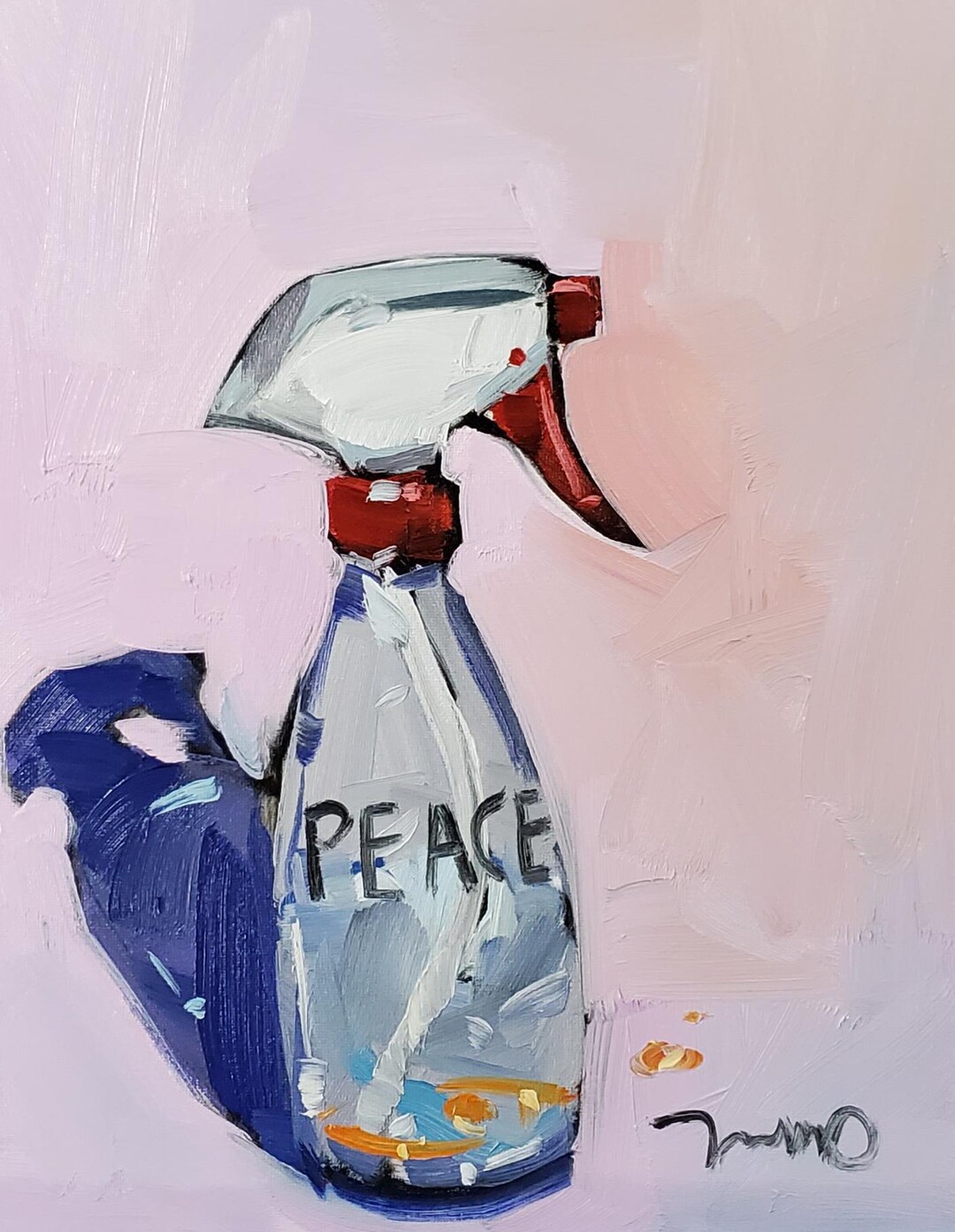 Spray Bottle Art PRINT of an Oil Painting by Artist Jose Trujillo 16x20 ...