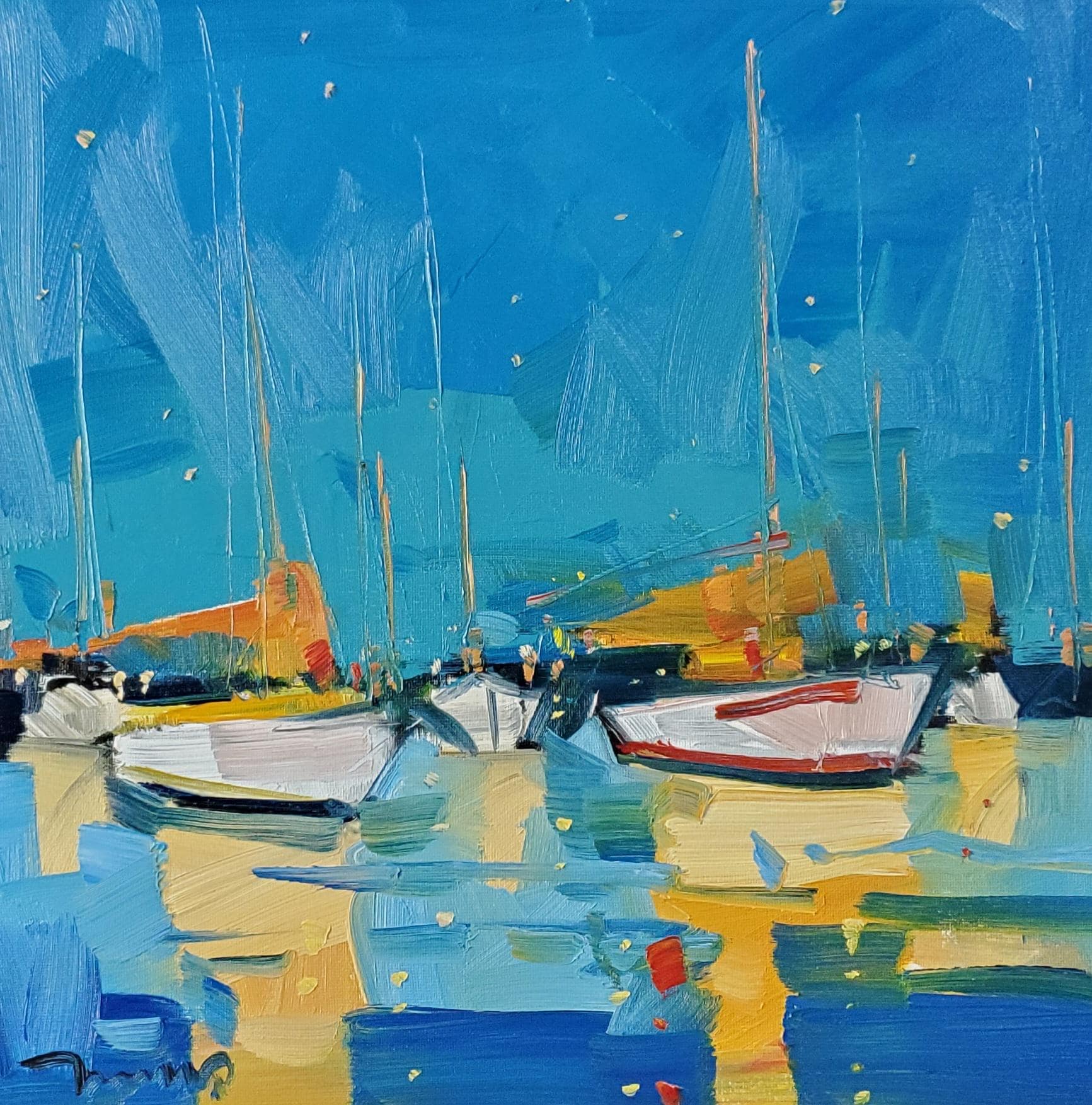 小樽の橋　油絵　P10（530×410mm） Jose Trujillo Large 16x16