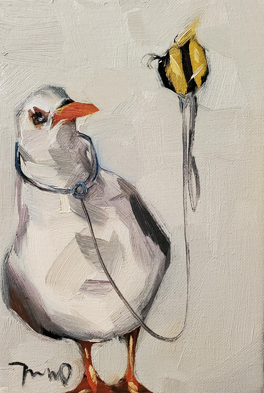 Seagull Leash Bee Art PRINT of Oil Painting by Artist Jose TRUJILLO ...