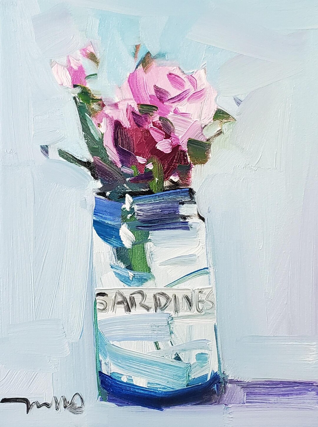 Impressionist Flowers Art PRINT of Oil Painting by Artist Jose Trujillo ...