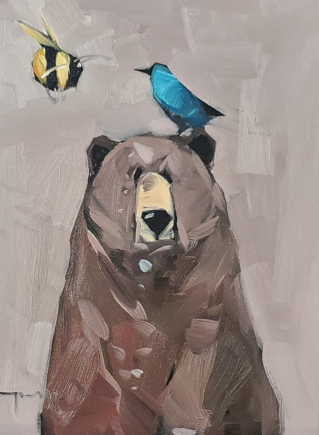 Brown Bear PRINT of Oil Painting by Artist Jose Trujillo 16x20 - Etsy