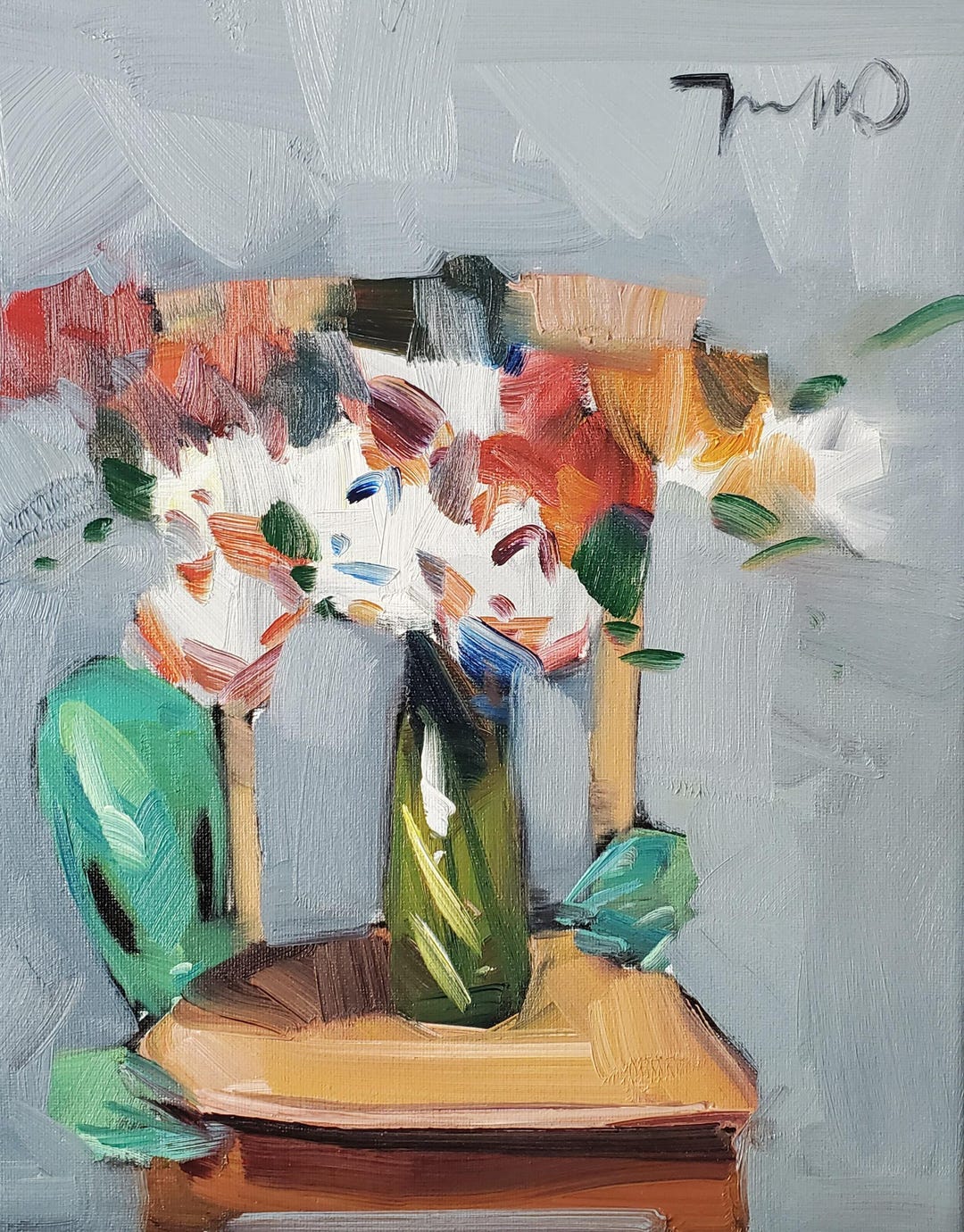 Flowers Chair Alien Art PRINT of an Oil Painting by Artist Jose ...