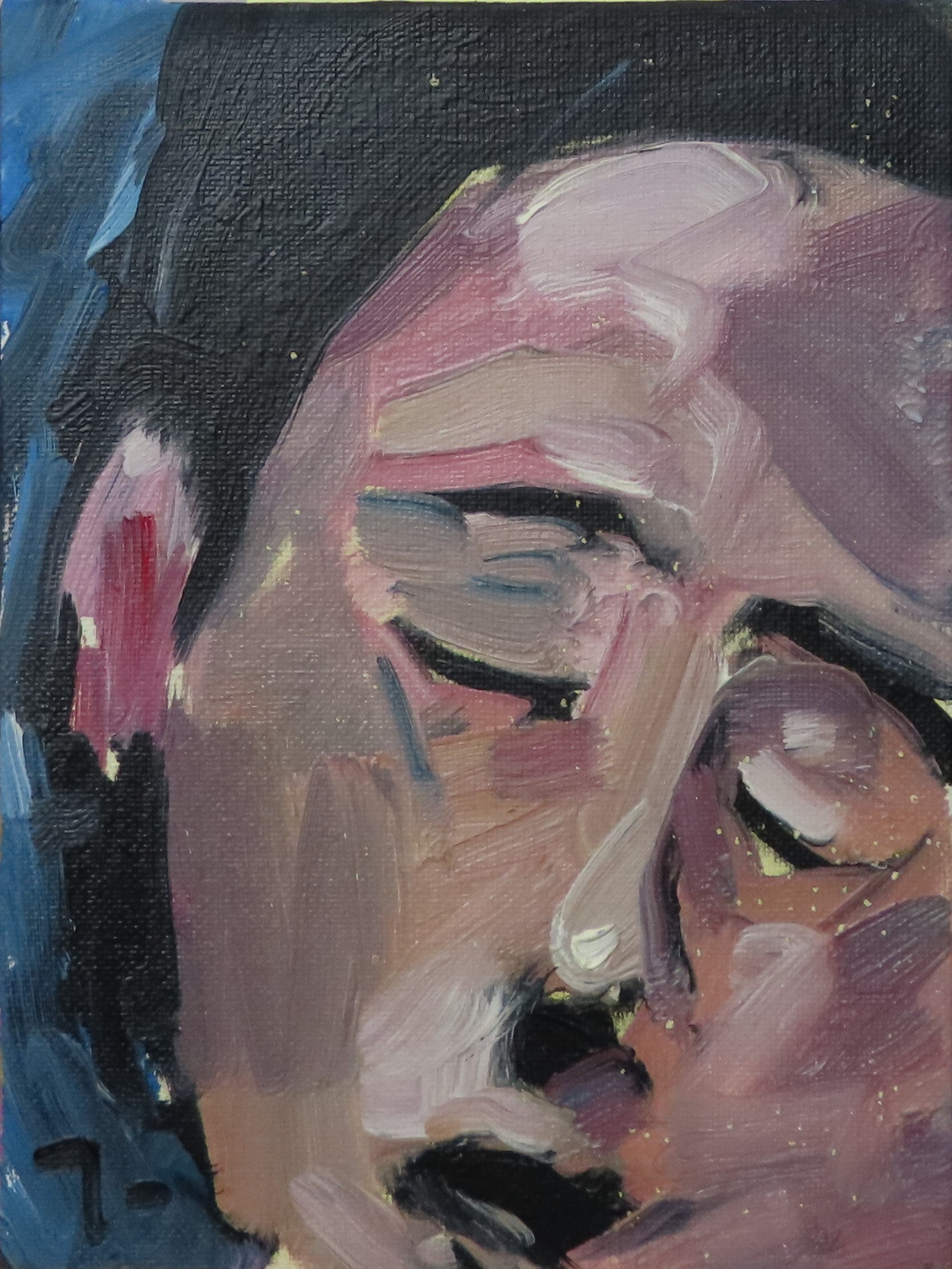 Jose Trujillo Art Small 6x8 Modern Impressionist Restful Face | Etsy