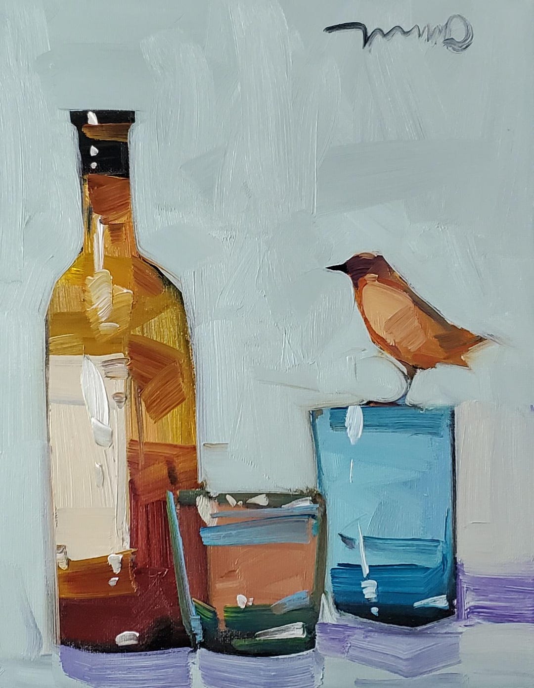 Bottle Still Life Art PRINT of Painting by Artist Jose Trujillo 16x20 ...