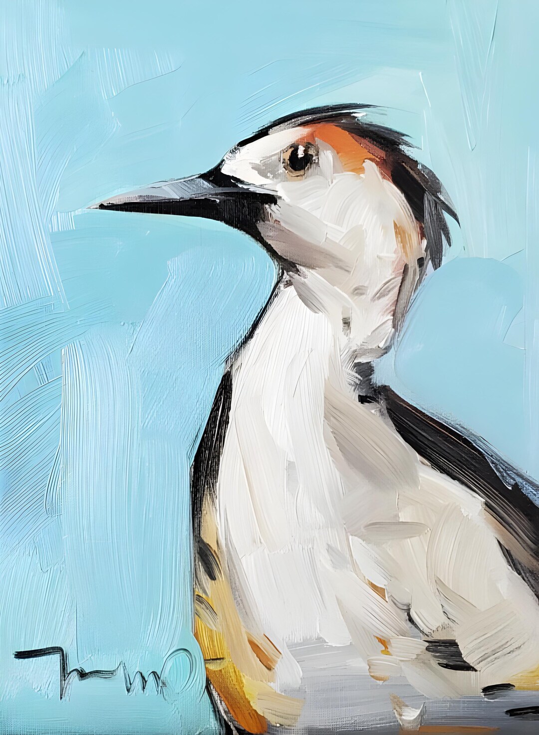 Bird Fine Art PRINT of Oil Painting by Artist Jose TRUJILLO 16x20 - Etsy