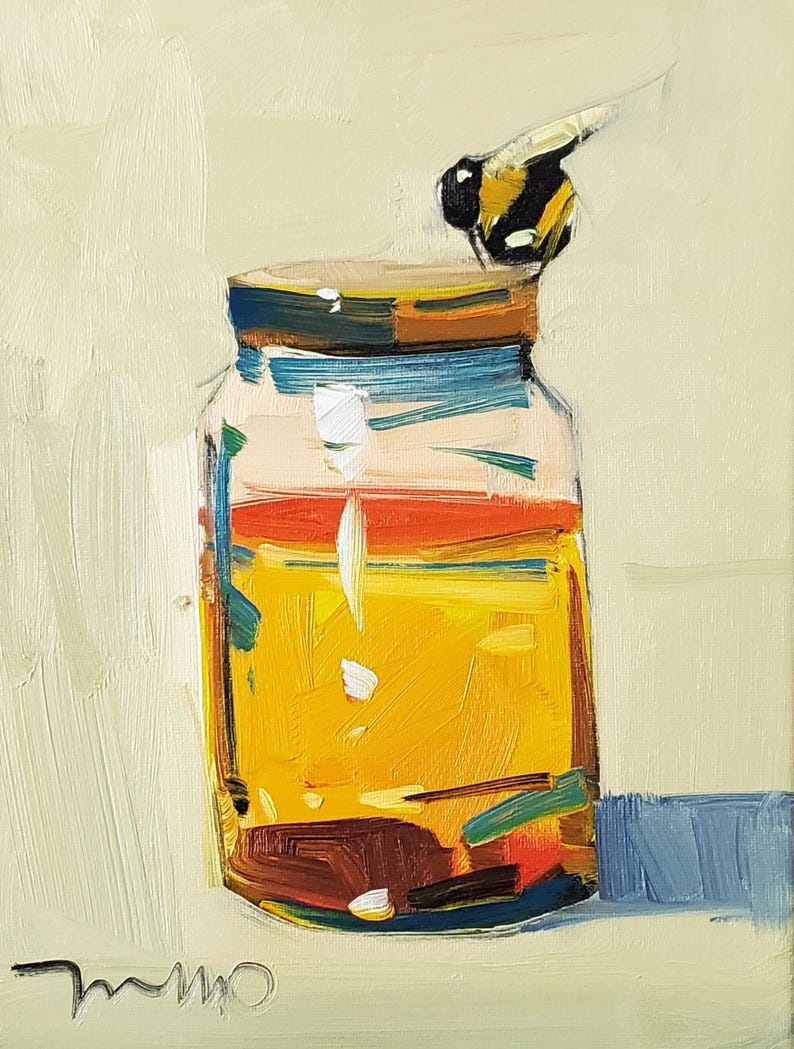 Honey Jar Still Life Art PRINT of Painting by Artist Jose Trujillo ...