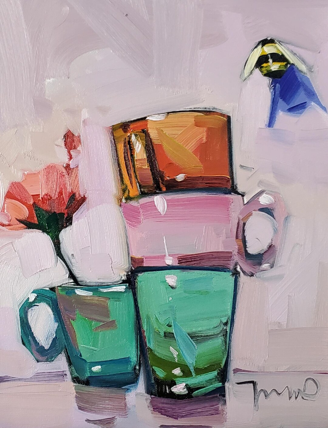 Cups Still Life Art PRINT of Painting by Artist Jose Trujillo 16x20 - Etsy