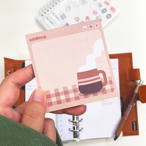 Lofi Aesthetic Coffee Notepad - 50 sheets (NON-STICKY)