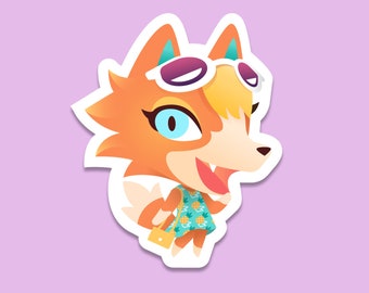 Audie Cute Vinyl Sticker - Animal Crossing