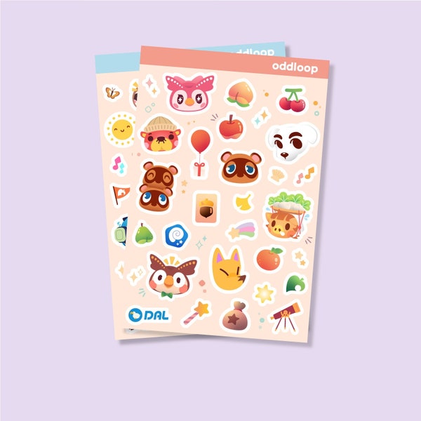 Animal Crossing Sticker Sheet | Planner Stickers - Kawaii Stickers - Cute Stationery - Bullet Journal Stickers - Journaling Stickers - Bujo