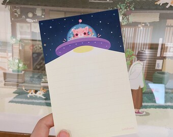 Notepad - UFO Space Kitty - 50 sheets