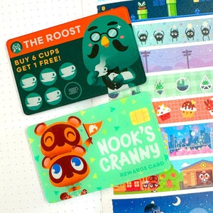 Animal Crossing Washi Cutter - Brewster Stamp Card, Nook's Cranny Rewards Card (Timmy and Tommy)