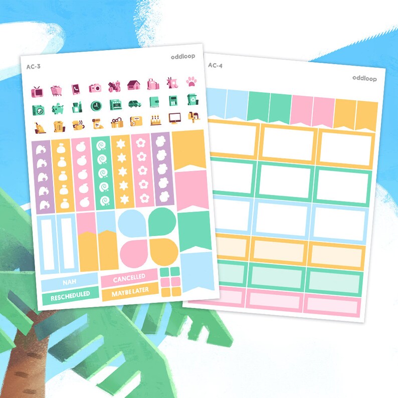 Animal Crossing Planner Stickers Weekly Kit for Use With - Etsy