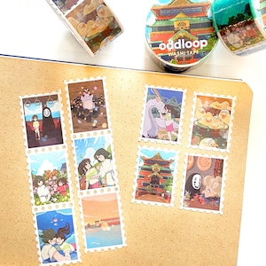 The Bathhouse Stamp Washi Tape 25mm x 5m - Japanese Anime