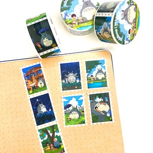 Wood Spirits Stamp Washi Tape 25mm x 5m - Japanese Anime
