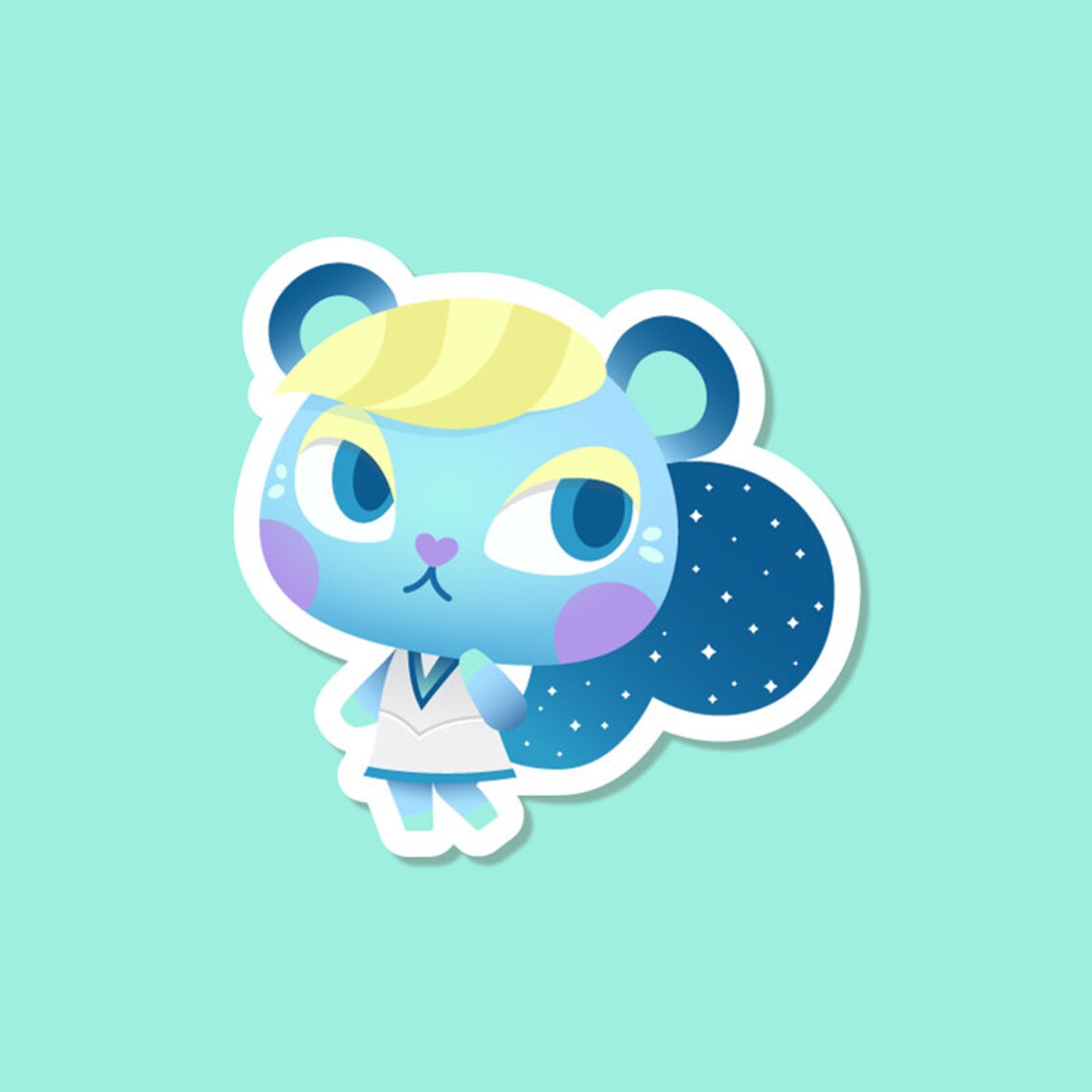 Ione Cute Vinyl Sticker Animal Crossing Etsy