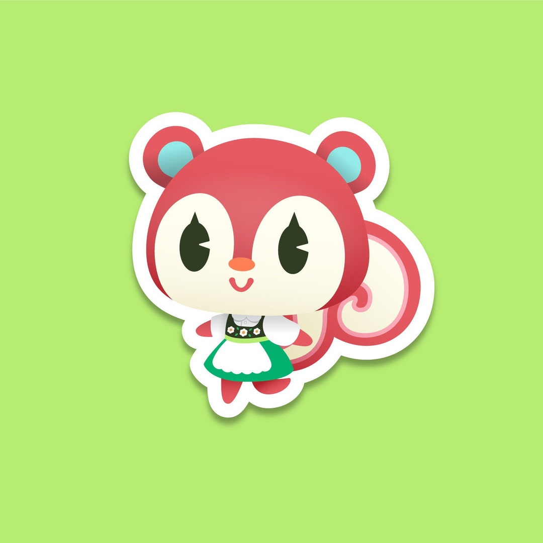 Poppy Cute Vinyl Sticker Animal Crossing Etsy