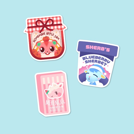 Animal Crossing Sherb Sticker Button Combo