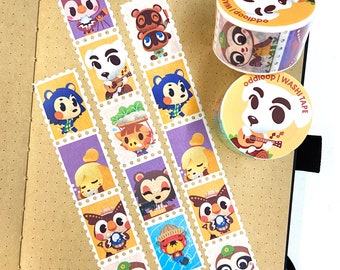 Animal Crossing v.1 Stamp Washi Tape 25mm x 5m