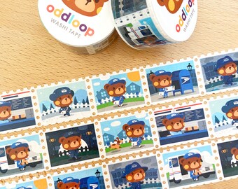 Postal Bear Stamp Washi Tape 25mm x 5m