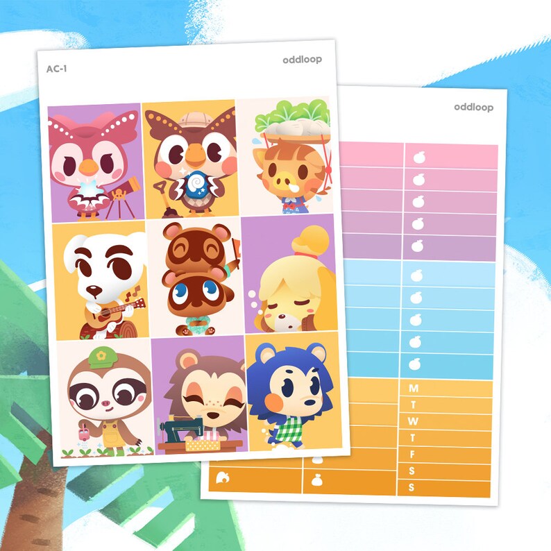 Animal Crossing Planner Stickers Weekly Kit for Use With - Etsy
