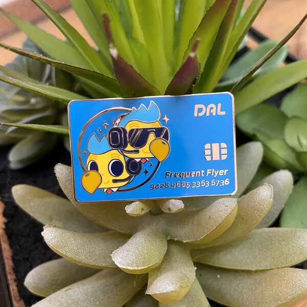 Dodos Enamel Pin - DAL Frequent Flyer Card - Animal Crossing