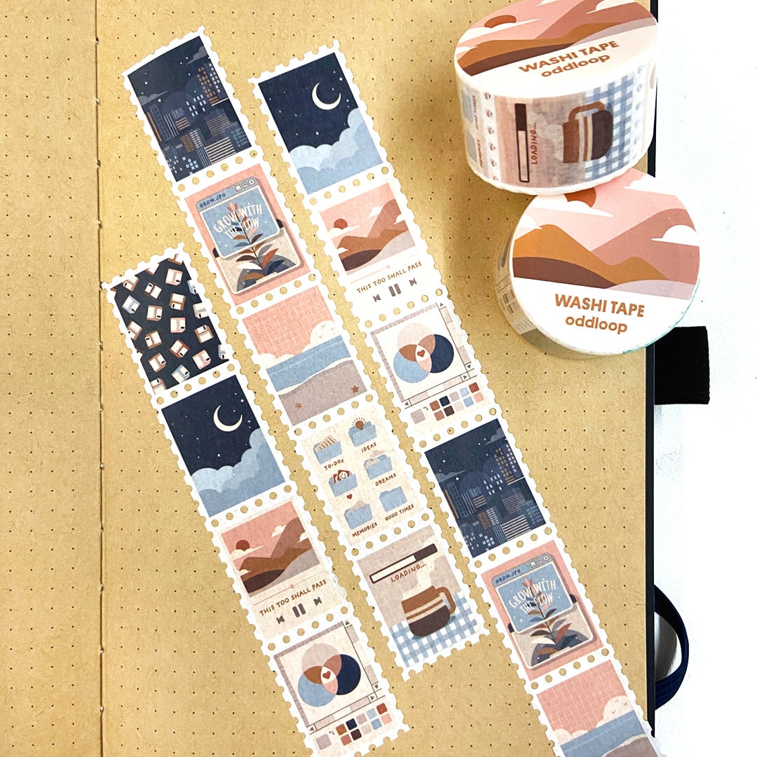 Aesthetic Heaven Digital Washi Tape Graphic by emmaloustudioco