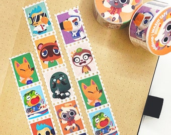 Animal Crossing v.2 Stamp Washi Tape 25mm x 5m