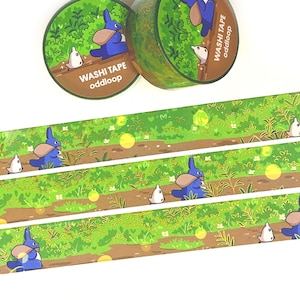 Wood Spirits v.2 Washi Tape 20mm x 10m - Gold Foil - Japanese Anime