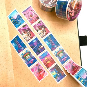 Lofi Girl Stamp Washi Tape 25mm x 5m