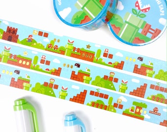 Mario Washi Tape 15mm x 10m - Gold Foil