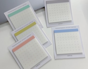 Transparent Sticky Notes - Dot Grid - 50 sheets - 3"x3"