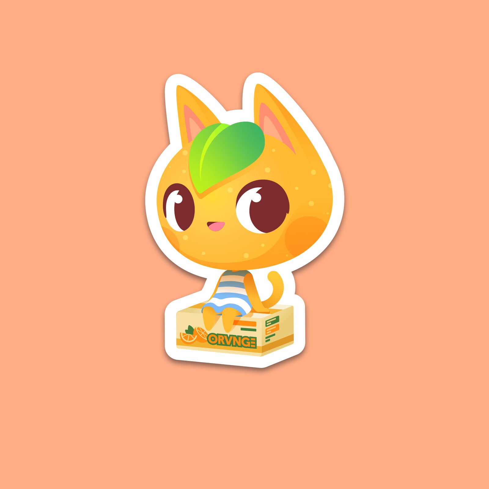 Tangy Cute Vinyl Sticker Animal Crossing - Etsy Tangy Cute Vinyl Sticker Animal Crossing - Etsy