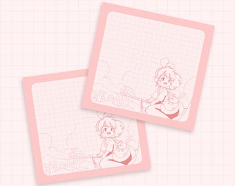 Flying Witch Postal Service Sticky Notes - 50 sheets