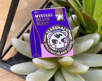 Marshall Coffee Enamel Pin - Animal Crossing