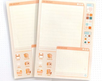 Lofi Aesthetic Planner Notepad -  50 sheets - To Do List, Notes, Checklist