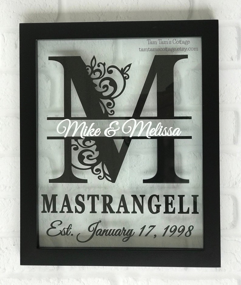 Personalized Floating Frame, Wedding Gift, Anniversary Gift, Rustic ...
