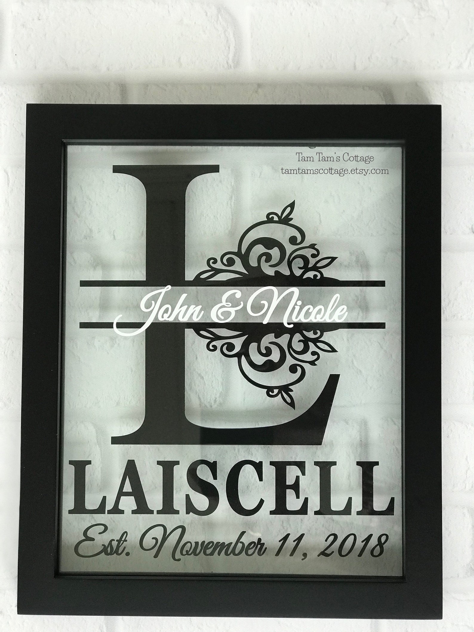 Personalized Floating Frame Split Letter, Wedding Gift, Anniversary ...