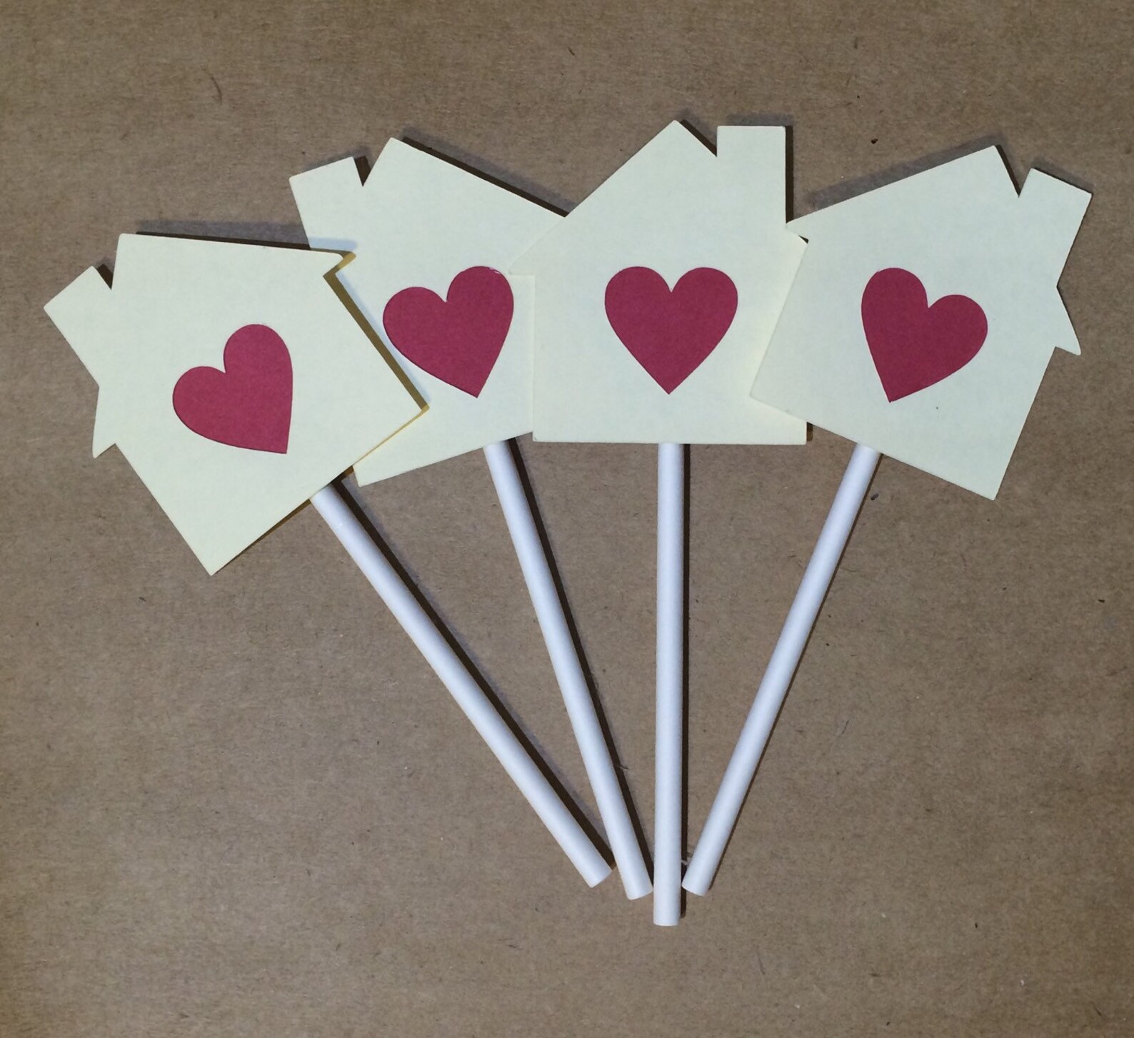 Housewarming Party Cupcake Toppers Set of 12 House Cupcake Etsy