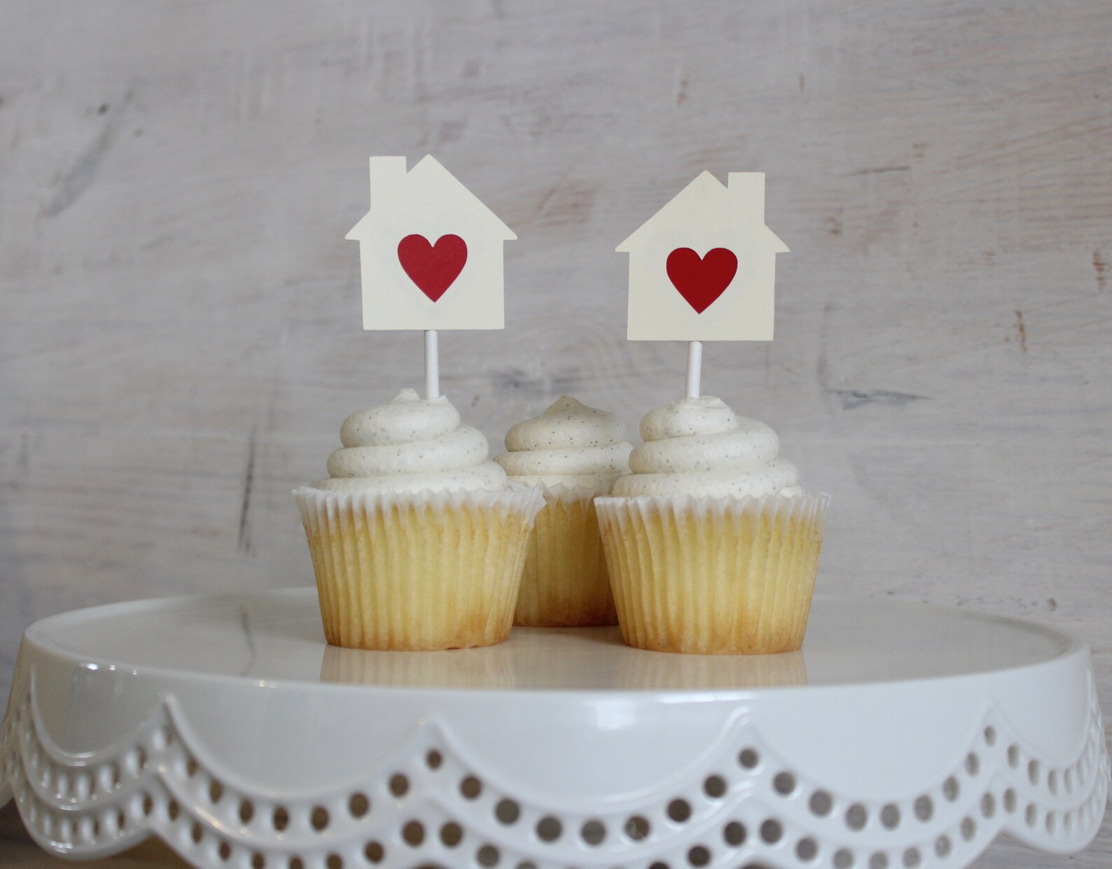 Housewarming Party Cupcake Toppers Set of 12 House Cupcake Etsy