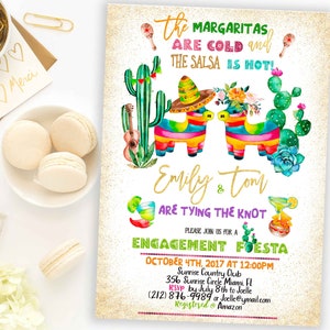 Printable Engagement Fiesta  Download Couples Shower Fiesta Invitation Fiesta Mexican invite Wedding Shower  Rehearsal Dinner idb256
