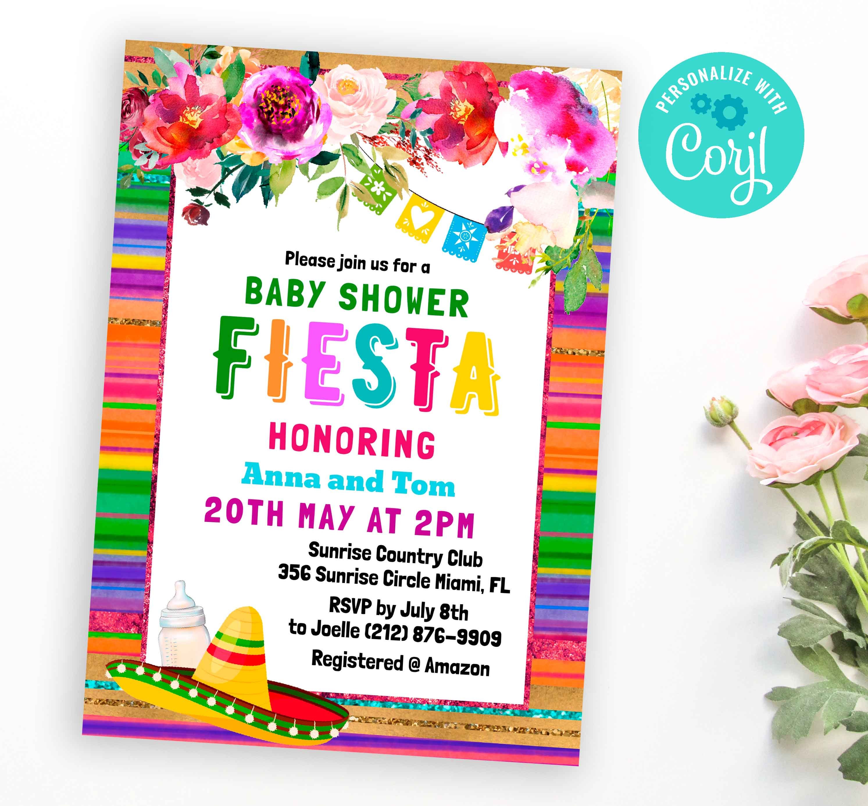 Fiesta baby hotsell shower evite