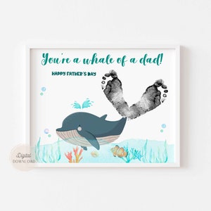 Fußabdruck für den Vatertag, Vatertags-Säuglingskunst, Baby-Fußabdruckkunst für Neugeborene, Vatertagshandwerk, Säuglings-Fußabdruckkunst, Geschenk für Papa