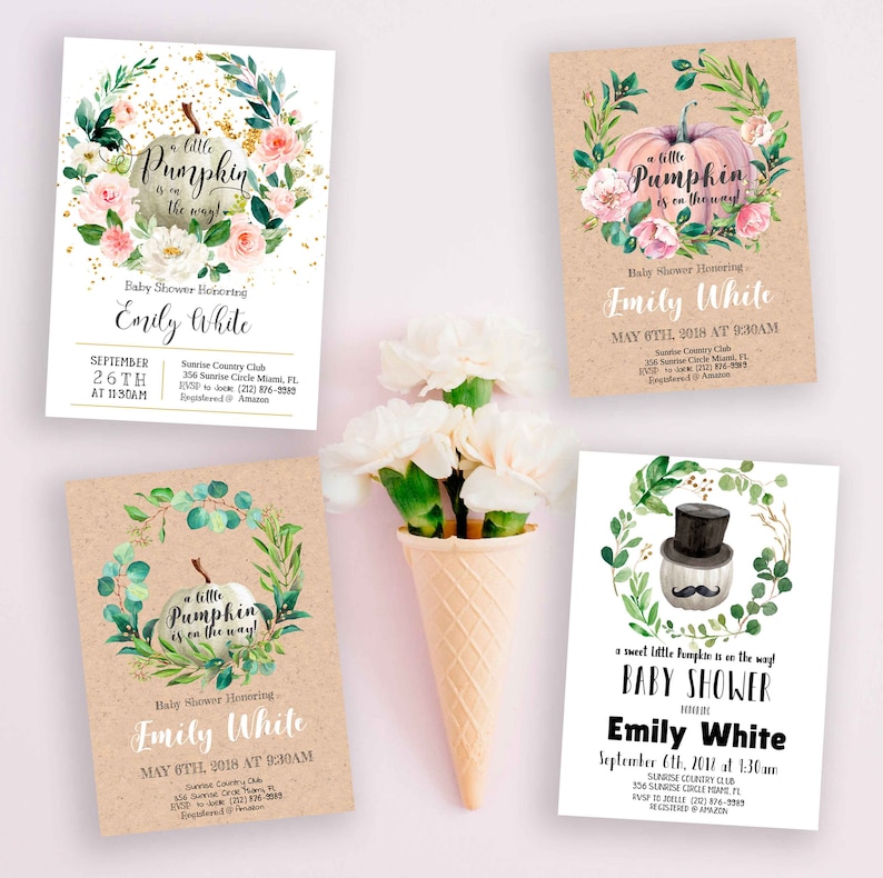 Baby Shower Girl Evite It's a Girl Invitation Pink Shower Etsy